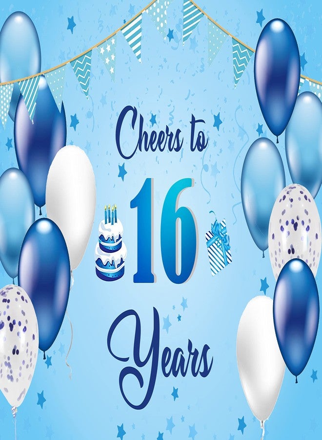 ثيم ماي بارتي خلفية تصوير لحفلة عيد الميلاد السادس عشر من ثيم ماي بارتي، لافتة، ديكور طاولة كعكة، ديكور منزلي، خلفية كشك تصوير (7 أقدام × 5 أقدام) - Image 2